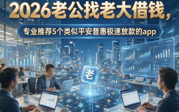 2026老公找老大借钱，专业推荐5个类似平安普惠极速放款的app