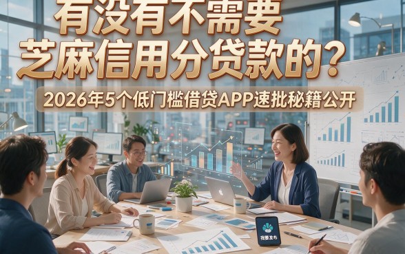 有没有不需要芝麻信用分贷款的？2026年5个低门槛借贷APP速批秘籍公开！