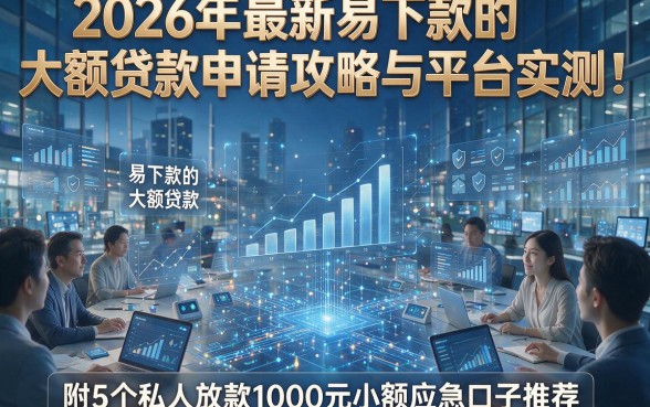 以下是根据你的要求生成的新标题，关键词“易下款的大额贷款”保持完整，未被严重拆分：2026年最新易下款的大额贷款申请攻略与平台实测，附5个私人放款1000元小额应急口子推荐