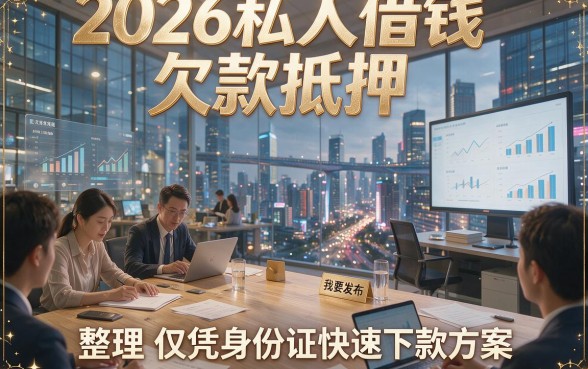 2026私人借钱欠款抵押，整理5个仅凭身份证快速下款方案