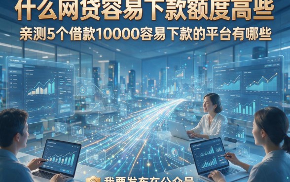 什么网贷容易下款额度高些，亲测5个借款10000容易下款的平台有哪些？