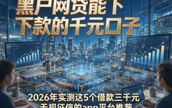 黑户网贷能下款的千元口子，2026年实测这5个借款三千元无视征信的app平台推荐