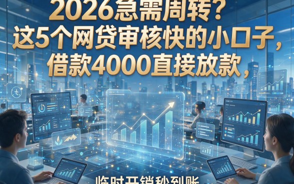 2026急需周转？这5个网贷审核快的小口子，借款4000直接放款，临时开销秒到账！