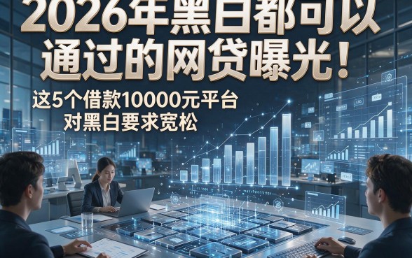 2026年黑白都可以通过的网贷曝光！这5个借款10000元平台对黑白要求宽松