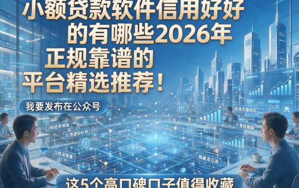 小额贷款软件信用好的有哪些2026年正规靠谱的平台精选推荐！这5个高口碑口子值得收藏！
