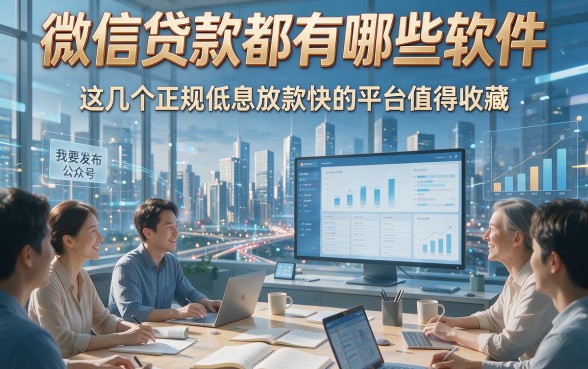 微信贷款都有哪些软件，这几个正规低息放款快的平台值得收藏
