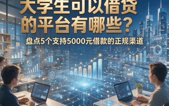 大学生可以借贷的平台有哪些？盘点5个支持5000元借款的正规渠道