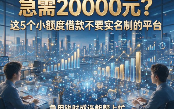 急需20000元？这5个小额度借款不要实名制的平台，急用钱时或许能帮上忙