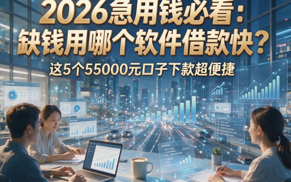 2026急用钱必看：缺钱用哪个软件借款快？这5个55000元口子下款超便捷