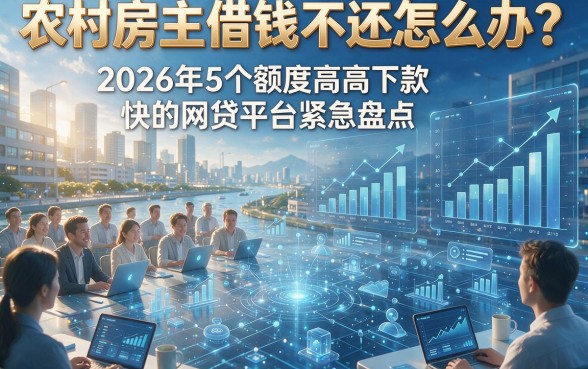 农村房主借钱不还怎么办？2026年5个额度高下款快的网贷平台紧急盘点