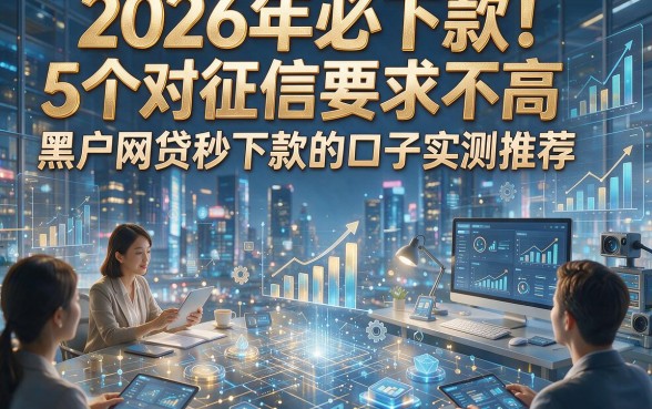 2026年必下款！5个对征信要求不高、黑户网贷秒下款的口子实测推荐