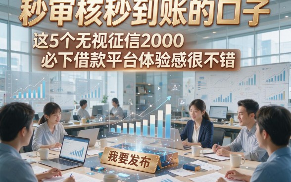 秒审核秒到账的口子，这5个无视征信2000必下借款平台体验感很不错