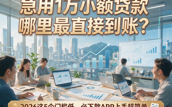 急用1万小额贷款哪里最直接到账？2026这5个门槛低、必下款APP上手超简单
