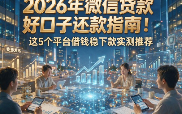 2026年微信贷款好口子还款指南：这5个平台借钱稳下款实测推荐