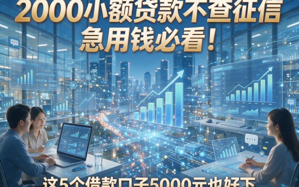 2000小额贷款不查征信，急用钱必看！这5个借款口子5000元也好下