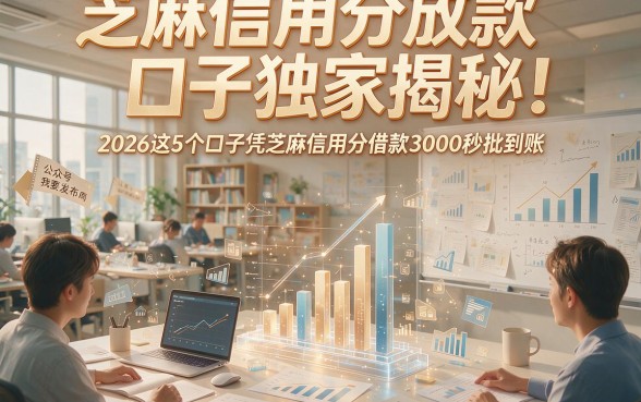 芝麻信用分放款口子独家揭秘！2026这5个口子凭芝麻信用分借款3000秒批到账