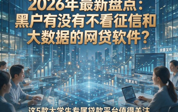 2026年最新盘点：黑户有没有不看征信和大数据的网贷软件？这5款大学生专属贷款平台值得关注