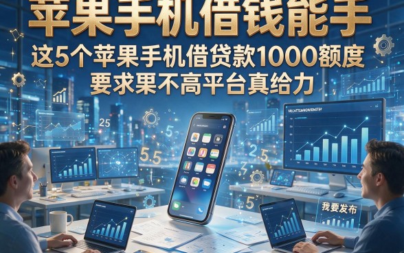 苹果手机借钱能手，这5个苹果手机借贷款1000额度要求不高平台真给力