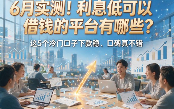 6月实测！利息低可以借钱的平台有哪些？这5个冷门口子下款稳、口碑真不错