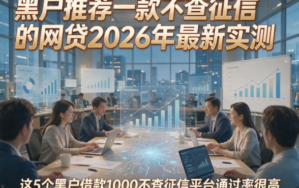 黑户推荐一款不查征信的网贷2026年最新实测，这5个黑户借款1000不查征信平台通过率很高