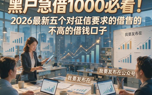 黑户急借1000必看！2026最新五个对征信要求不高的借钱口子
