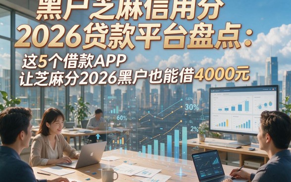 黑户芝麻信用分2026贷款平台盘点：这5个借款APP让芝麻分2026黑户也能借4000元