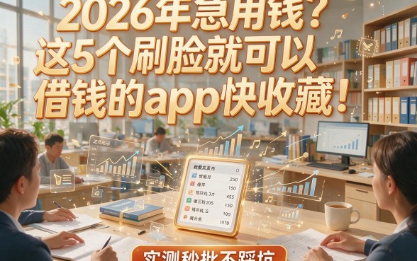 2026年急用钱？这5个刷脸就可以借钱的app快收藏！实测秒批不踩坑！