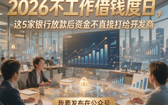 2026不工作借钱度日，这5家银行放款后资金不直接打给开发商
