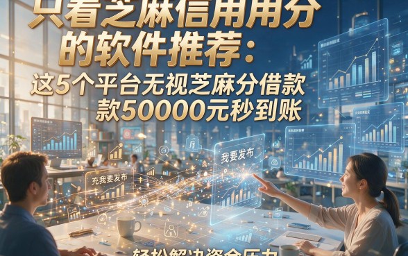 只看芝麻信用分的软件推荐：这5个平台无视芝麻分借款50000元秒到账，轻松解决资金压力
