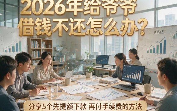 2026年给爷爷借钱不还怎么办？分享5个先提额下款再付手续费的方法