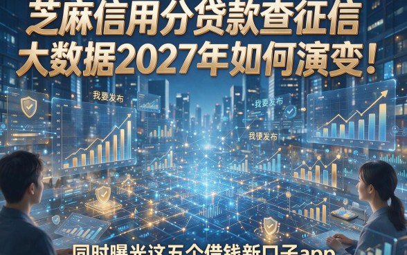 芝麻信用分贷款查征信大数据2027年如何演变！同时曝光这五个借钱新口子app