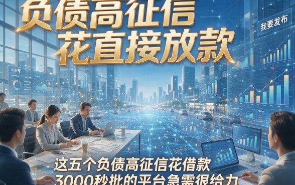 负债高征信花直接放款，这五个负债高征信花借款3000秒批的平台急需很给力