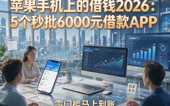 苹果手机上的借钱2026：5个秒批6000元借款APP，零门槛马上到账！