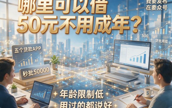 哪里可以借50元不用成年？这五个贷款APP秒批50000，年龄限制低，用过的都说好
