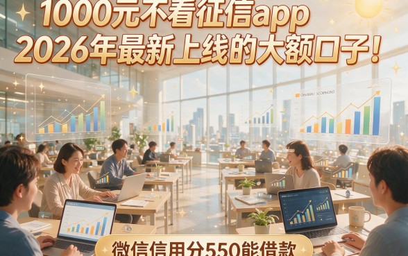1000元不看征信app2026年最新上线的大额口子！为您整理这5个微信信用分550能借款