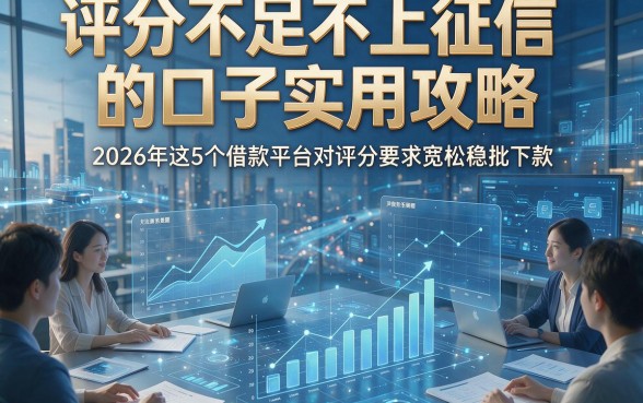 评分不足不上征信的口子实用攻略，2026年这5个借款平台对评分要求宽松稳批下款