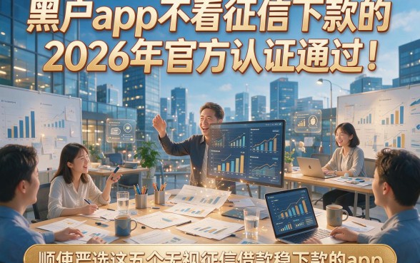 黑户app不看征信下款的2026年官方认证通过！顺便严选这五个无视征信借款稳下款的app