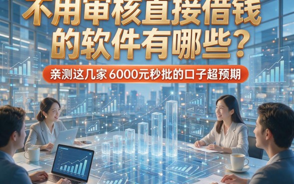 不用审核直接借钱的软件有哪些？亲测这几家6000元秒批的口子超预期