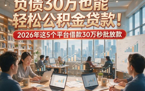 负债30万也能轻松公积金贷款！2026年这5个平台借款30万秒批放款