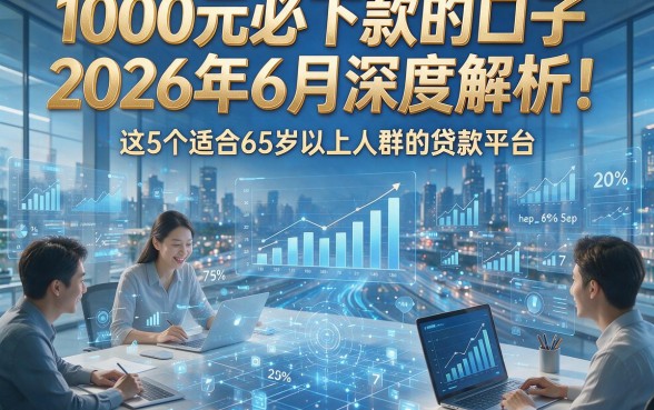 1000元必下款的口子2026年6月深度解析！这5个适合65岁以上人群的贷款平台