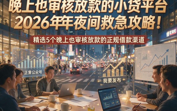 晚上也审核放款的小贷平台2026年夜间救急攻略！精选5个晚上也审核放款的正规借款渠道