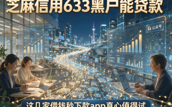 芝麻信用633黑户能贷款，这几家借钱秒下款app真心值得试