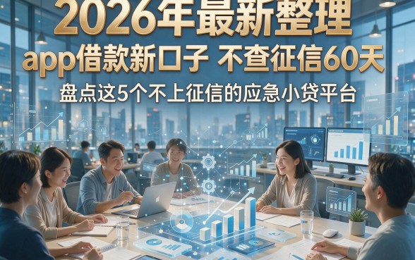 2026年最新整理：app借款新口子 不查征信60天，盘点这5个不上征信的应急小贷平台