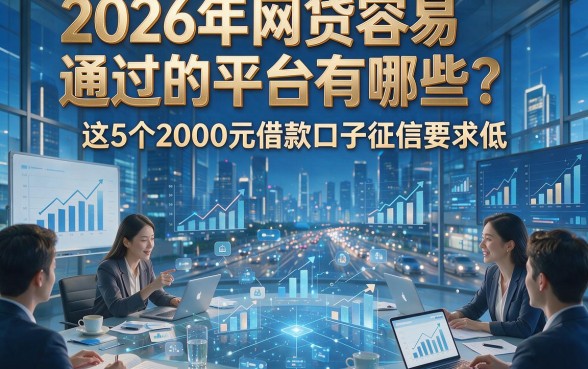 2026年网贷容易通过的平台有哪些？这5个2000元借款口子征信要求低