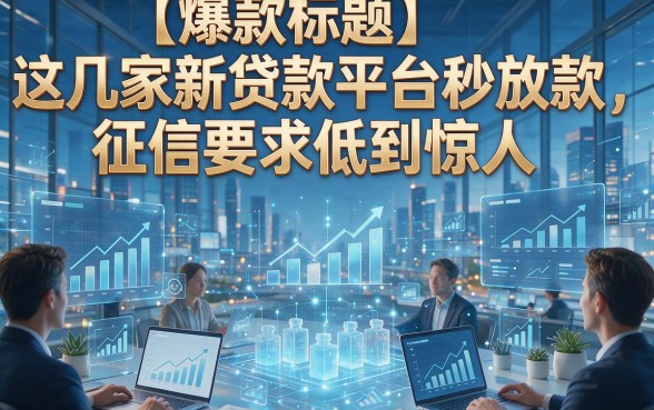 【爆款标题】这几家新贷款平台秒放款，征信要求低到惊人！