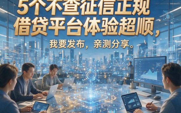 5个不查征信正规借贷平台体验超顺，亲测分享！