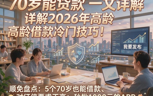 70岁能贷款 一文详解2026年高龄借款冷门技巧！顺便盘点5个70岁也能借款、对征信要求不高且秒批1000元的APP