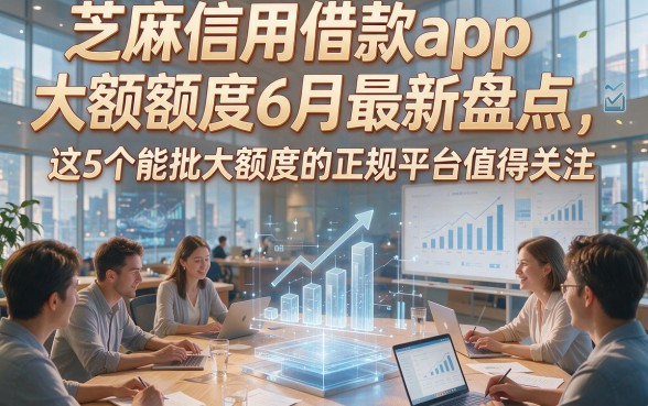 以下是模仿原标题风格生成的新标题：芝麻信用借款app大额额度6月最新盘点，这5个能批大额度的正规平台值得关注