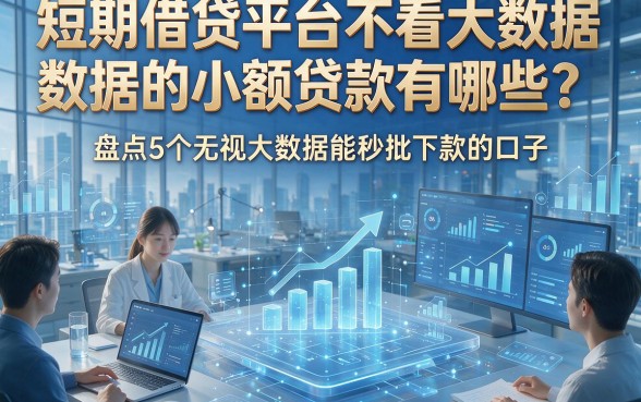 短期借贷平台不看大数据的小额贷款有哪些？盘点5个无视大数据能秒批下款的口子