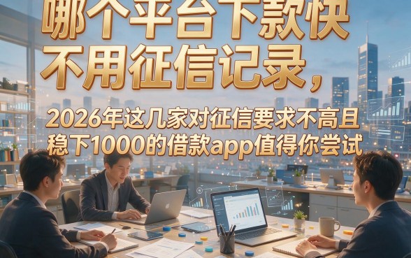 以下是根据你的要求模仿原标题生成的新标题：哪个平台下款快不用征信记录，2026年这几家对征信要求不高且稳下1000的借款app值得你尝试